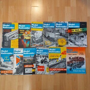 1960 Model Railroader Magazine Lot of 12 - Full Year